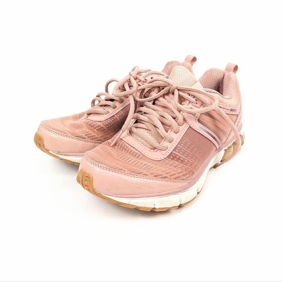 Reebok Light Pink Fit Frame Lace Up Athletic Running Sneakers Size 7.5 - Picture 2 of 8